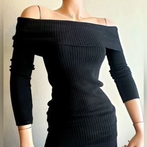 Yuri off the shoulder knit sweater, so sexy